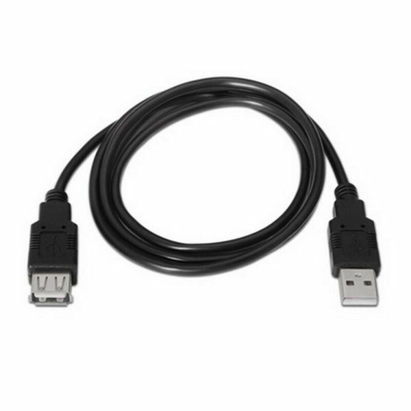 Extension Lead NANOCABLE 10.01.0203-BK 1,8 m USB female plug Male Plug Black