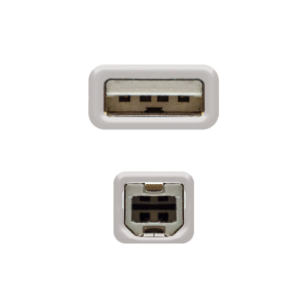 Cable Micro USB NANOCABLE CABLE USB 2.0 IMPRESORA, TIPO A/M-B/M, BEIGE, 1.0 M