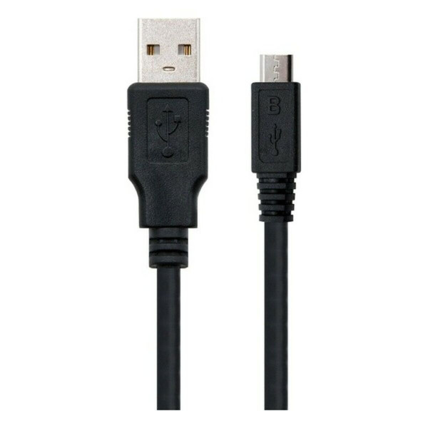 USB 2.0 A to Micro USB B Cable NANOCABLE 10.01.0500 Black