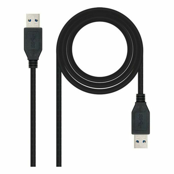 USB Cable NANOCABLE 10.01.1001 Black