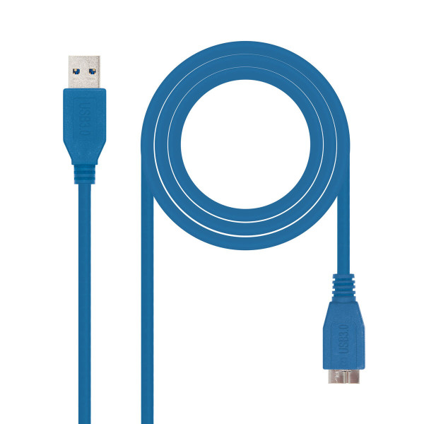 USB 3.0 A to Micro USB B Cable NANOCABLE 10.01.1101-BL 1 m