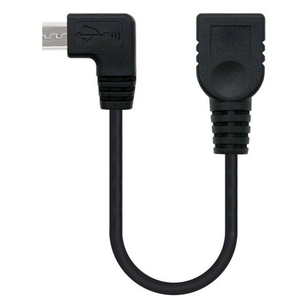 USB 2.0 A to USB B Cable NANOCABLE 10.01.3600 15 cm Male Plug/Socket Black