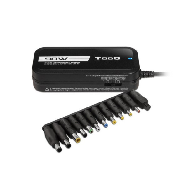 Laptop Charger TooQ TQLC-90BS02M 90W 12 Connectors Black