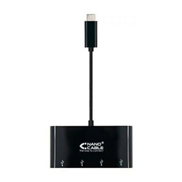 USB C to  USB Adapter NANOCABLE 10.16.4401-BK (10 cm) Black