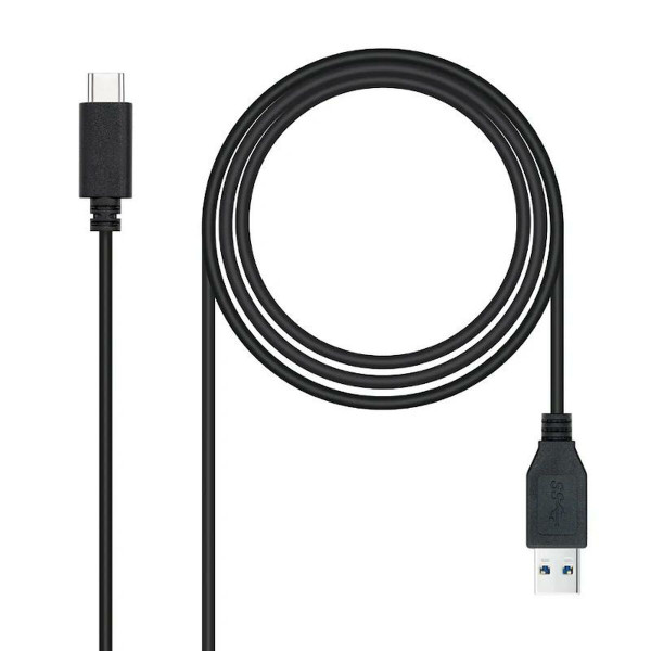 USB A to USB C Cable NANOCABLE 10.01.4002 2 m Black