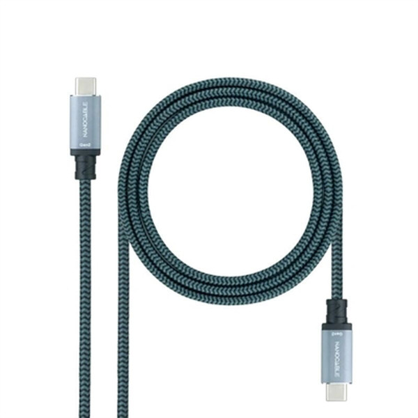 Cable USB C NANOCABLE 10.01.4101-COMB Green 1 m