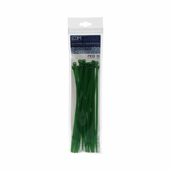 Nylon Cable Ties Faston 200 x 4,8 mm Green 25 Units