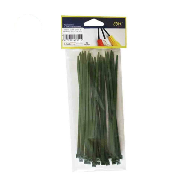 Nylon Cable Ties EDM 380 x 4,8 mm Green 25 Units