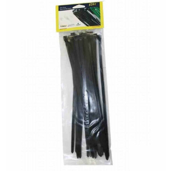 Nylon Cable Ties EDM 300 x 4,8 mm Black 25 Units