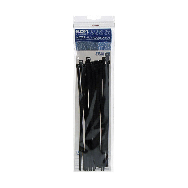 Nylon Cable Ties EDM 200 x 4,8 mm Black (25 Units)