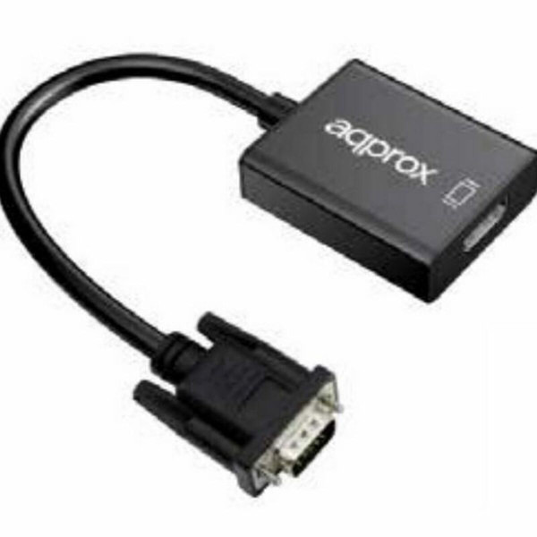 VGA to HDMI Adapter with Audio approx! APPC25 3,5 mm Micro USB 20 cm 720p/1080i/1080p