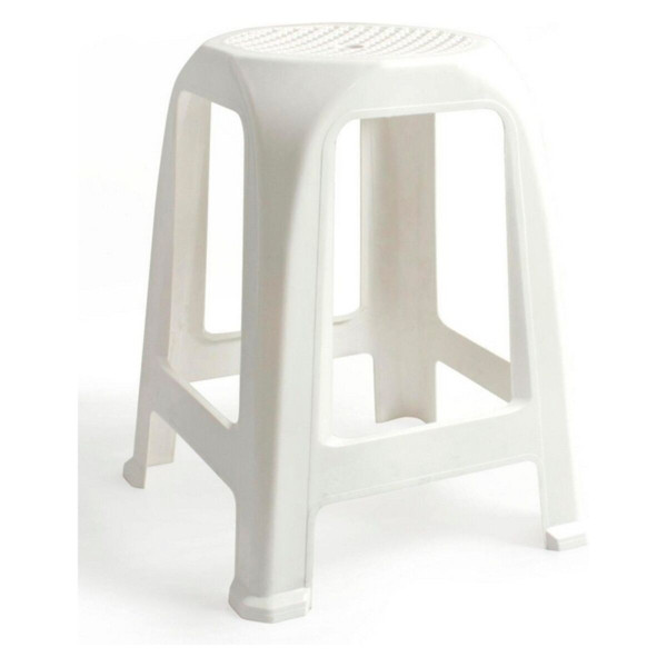 Stool Aroa Plastic White (26 x 26 x 47 cm)