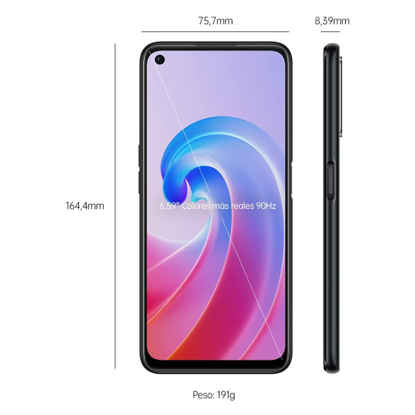 Smartphone Oppo A96 Black 128 GB 6,59"