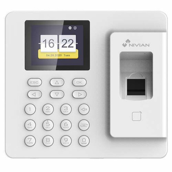 Fingerprint reader Nivian NV-TIME White