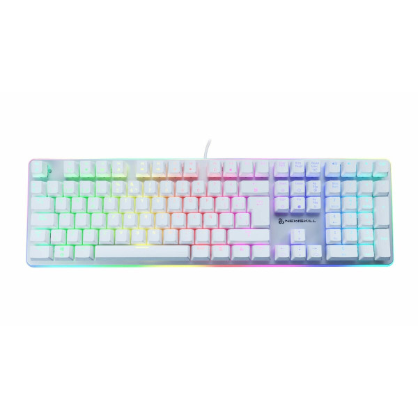 Gaming Keyboard Newskill Suiko Ivory Spanish Qwerty White LED RGB