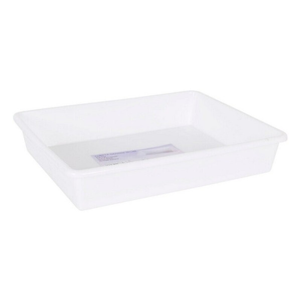 Bucket 4 L Large Rectangular White (34 x 26,5 cm)