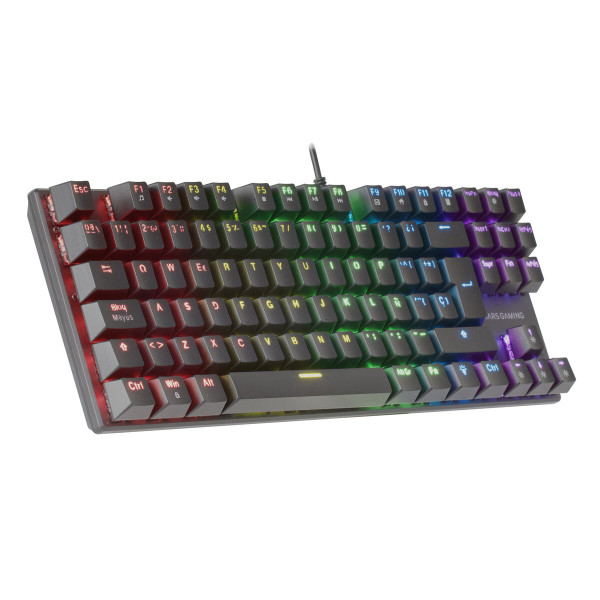 Keyboard Mars Gaming MK80 Spanish Qwerty Black RGB