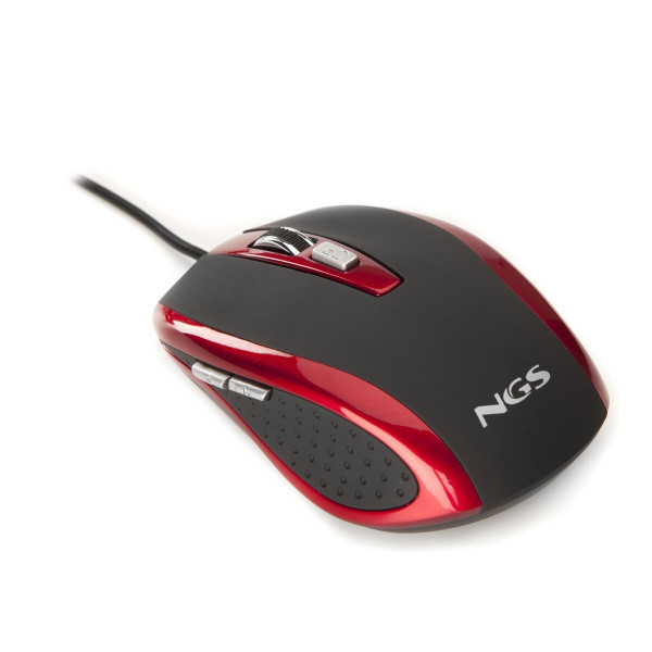 Optical mouse NGS Red Tick 1000 dpi Black Red