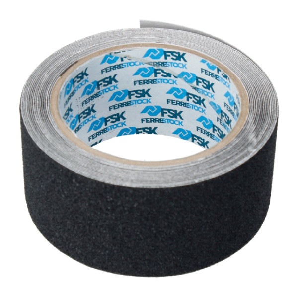 Adhesive Tape Ferrestock 5 m x 50 mm Black Non-slip