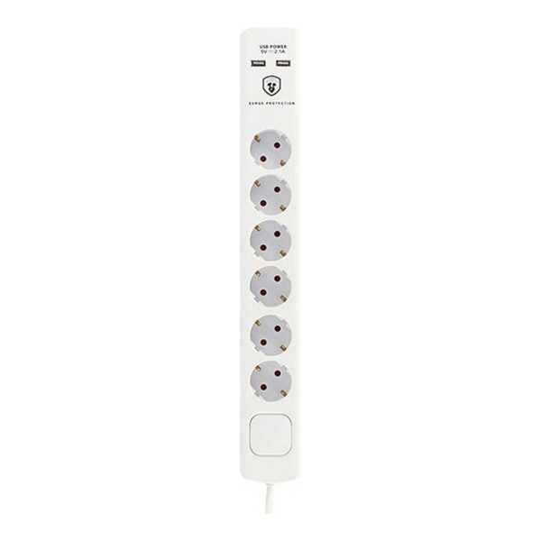 Power Socket - 6 Sockets with Switch TM Electron 230 V