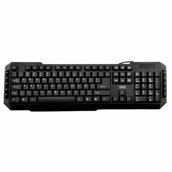 Keyboard 3GO KBDRILEPS2-22 Spanish Qwerty Black