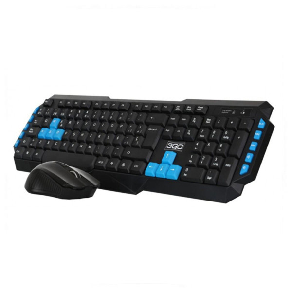 Keyboard with Gaming Mouse 3GO COMBODRILEW2 USB Spanish Qwerty Spanish