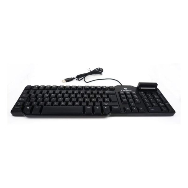 Keyboard with Reader CoolBox COO-TEC02DNI Black