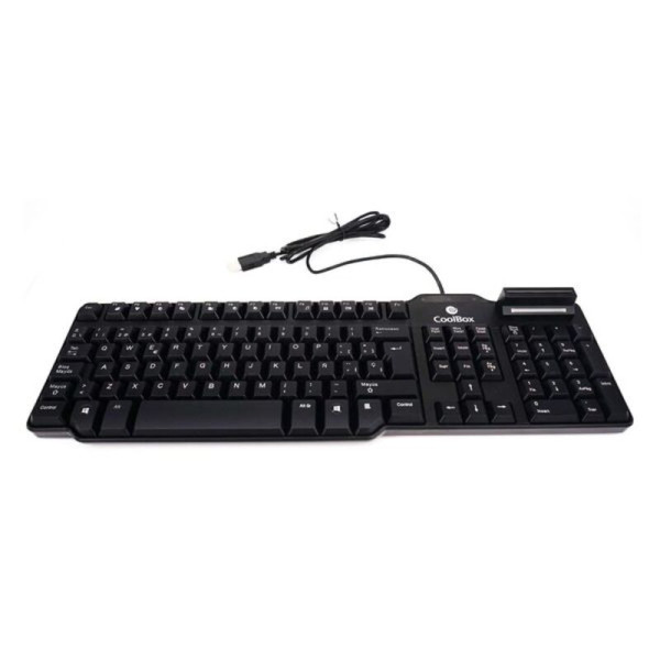 Keyboard with Reader CoolBox COO-TEC02DNI Black