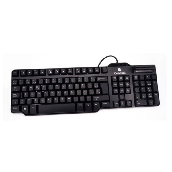 Keyboard with Reader CoolBox COO-TEC02DNI Black