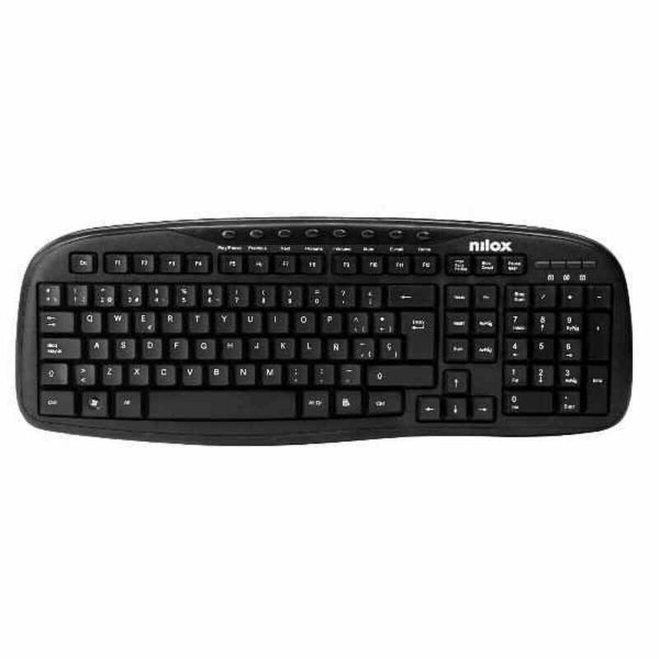 Keyboard Nilox TECLADO USB MULTIMEDIA ESP Black