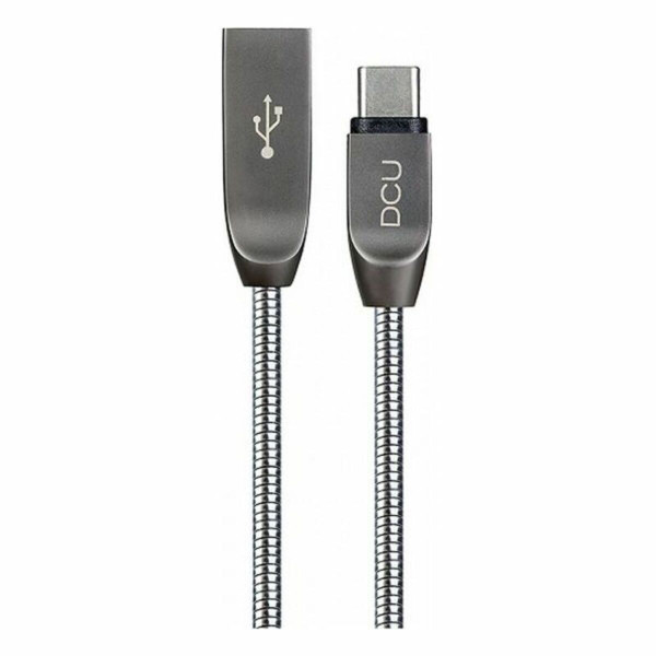 USB A to USB C Cable DCU Silver