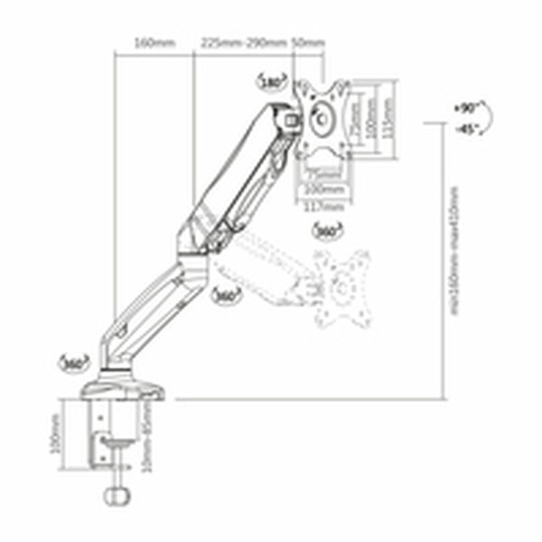 Screen Table Support Aisens DT27TSR-043