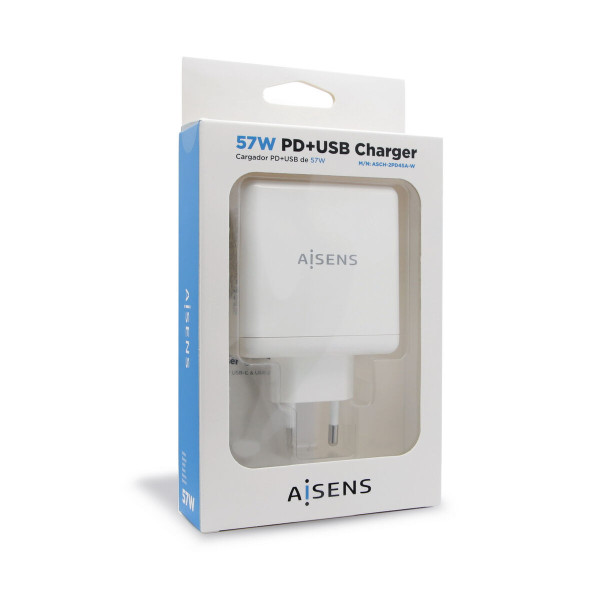 USB  Wall Charger Aisens PD 3.0 USB-C 57 W White