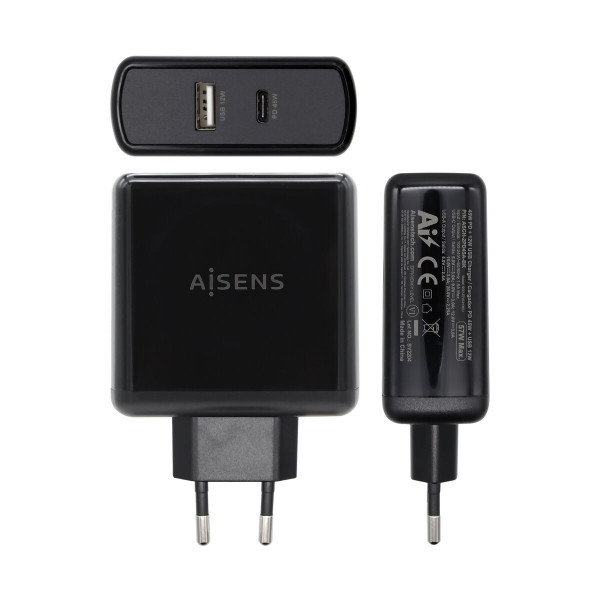 USB  Wall Charger Aisens PD 3.0 USB-C 57 W Black