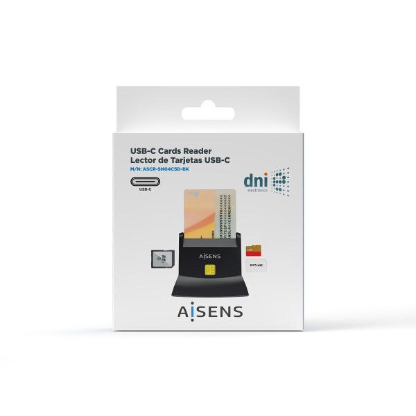 DNI/SIP Card Reader Aisens Black