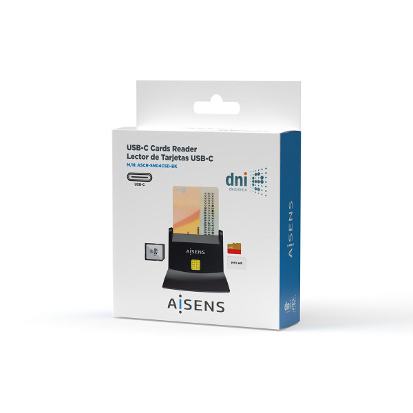 DNI/SIP Card Reader Aisens Black