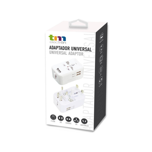 Wall Plug with 2 USB Ports TM Electron