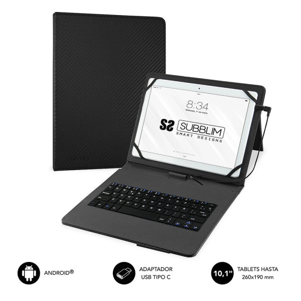 Case for Tablet and Keyboard Subblim SUBKT1USB001 Black 10,1"