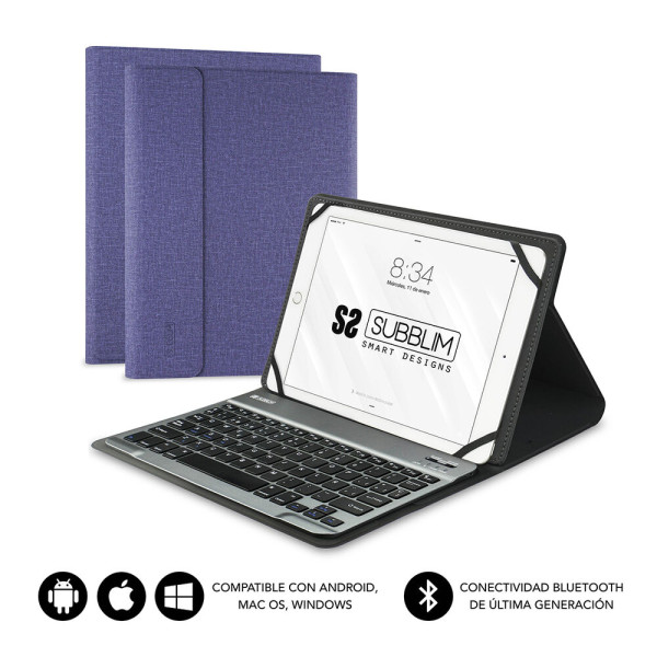 Tablet and Keyboard Case Subblim Teclado KEYTAB PRO 10.1" Bluetooth Purple