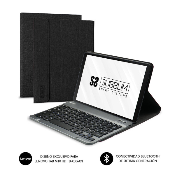 Case for Tablet and Keyboard Subblim SUBKT3BTL100 Black