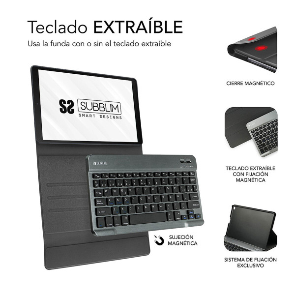 Case for Tablet and Keyboard Subblim SUBKT3BTL100 Black