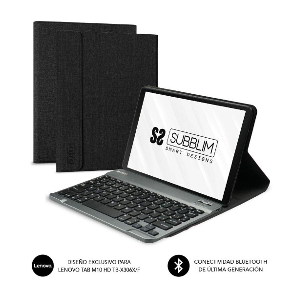 Case for Tablet and Keyboard Subblim SUBKT3BTL100 Black