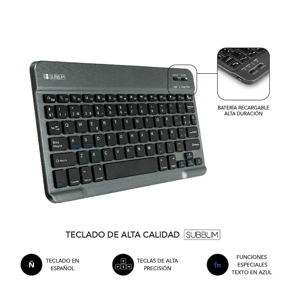 Case for Tablet and Keyboard Subblim SUBKT3BTL100 Black