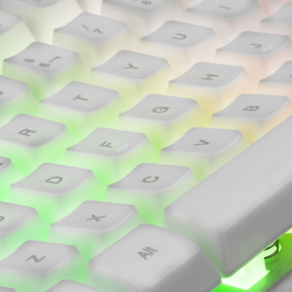 Keyboard Mars Gaming MK220 Spanish Qwerty White RGB