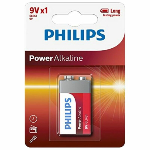 Alkaline Battery Philips Batería 6LR61P1B/10 9V 6LR61 9 V