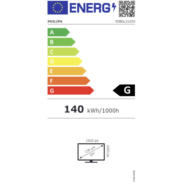 Monitor Videowall Philips 55BDL2105X/00 55" LED