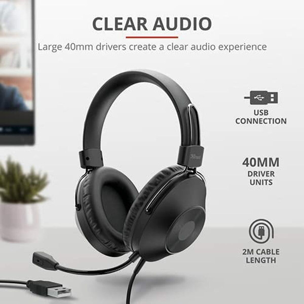 Headphones Trust 24132 OZO Black