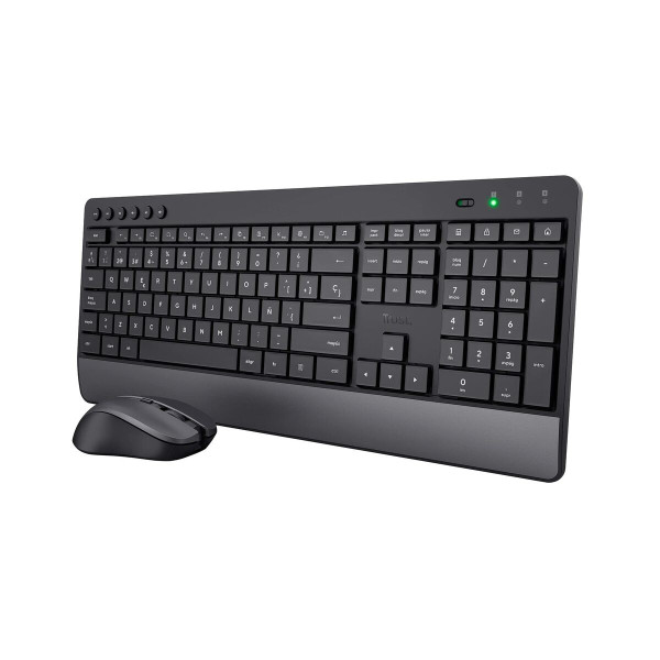 Keyboard and Mouse Trust Spanish Qwerty Black