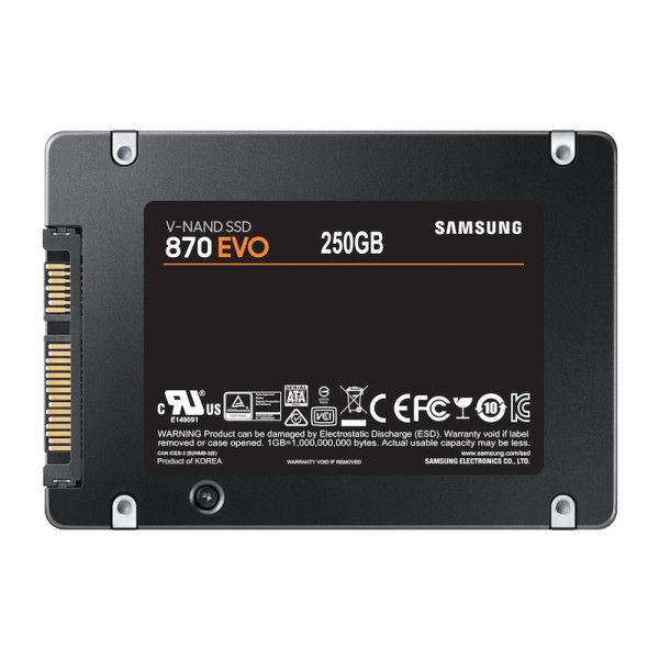 Hard Drive Samsung 870 EVO 2,5" 250 GB SSD SATA3 Black