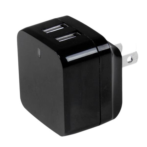 Wall Charger Startech USB2PACBK            Black